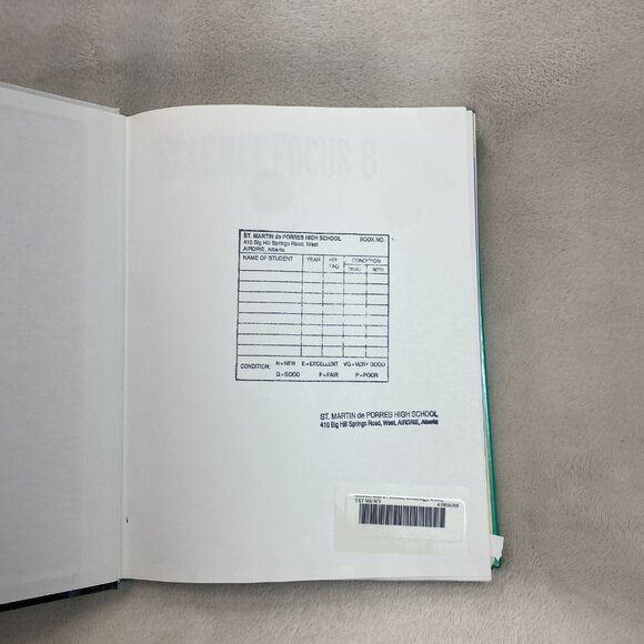 2001 SCIENCE FOCUS 8 Hardcover Book by McGraw Hill Ryerson - Picture 3 of 11